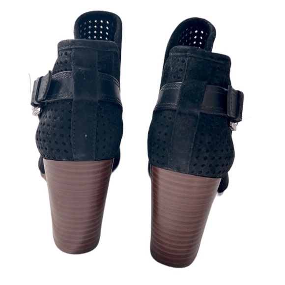 Sam Edelman Easton Black Genuine Leather Perforated Lagenlook boho boots 6.5 - Picture 7 of 11